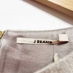 J Brand NEW Felt Textured Wool Satin Contrast Mixed Media Panel Blouse Gray Dove Photo 1