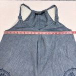DKNY Jeans Blue Asymmetrical Tank Top with Cut Out Details Size L Photo 2
