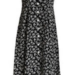 EXPRESS Vintage 1990s  dark floral button down floral maxi dress Photo 0