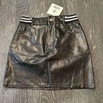 SEEK the Label Women's Black Faux Leather Mini Skirt Size S Photo 0