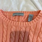 pink coral cable knit sweater Photo 4