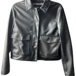 ZARA  Black faux Leather Jacket Photo 0