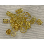 Women's and Girls Gold Hair Beads & Rings Photo 2