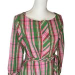 J.Crew Stretch Cotton Poplin Shirtdress with Removable Belt Plaid 6 Photo 2