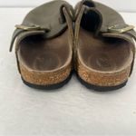 Birkenstock Washed Metallic Suede Boston Clogs with Gold Buckle Photo 8