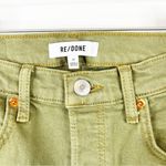 RE/DONE NWT 70s Ultra High Rise Stove Pipe Straight Leg Jeans 27 Washed Sage Photo 4