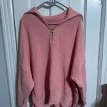 Aerie  pink quarter zip sweater  Photo 1