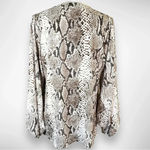 VICI ‎ Women's Snake Print V Neck Balloon Sleeve Top Large | EUC Photo 1