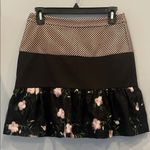 Endless Rose  Black and Pink Embroidered Mini Skirt Photo 0