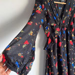 The Kooples Paris Black Daydream Flowers Silk Mini Dress Size 0 Photo 6