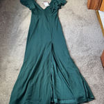 Birdie Grey Emerald Green Hannah Crepe Maxi Dress SIZE M Size M Photo 0