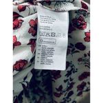 H&M Floral Dress SzS Red White High Waist Vacation Maxi Dress Side Slit Ditsy Photo 7