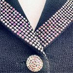 St. John Evening by Marie Gray Black Blazer with aurora rhinestone trim Size 6 Photo 12