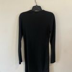 Aritzia  Wilfred Free Black Keyhole V-Neck Long Sleeve Mini Dress Photo 4
