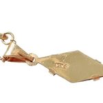 Ecco 10K  Signed Chain Hematite? Diamond Shape Pendant and Necklace Photo 2