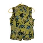  Vest Women's Size Small Tropical Floral Denim Outdoor Green Chicos 0 Photo 1