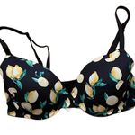 Pink Victoria's Secret Black Lemon Padded Underwire Bra Size 36D Photo 0