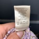 Max Studio  Lavender Floral Long Sleeve V-Neck Short Dress Small Photo 10