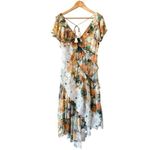 Anthropologie V-Neck Ruffle Lace Floral Hi Low Tiered Slip Dress Size 6 NEW Photo 5