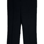 White House | Black Market WHBM 4R Wide Leg Dress Pants Hi-Rise Pockets Zip-Fly Creased Flat Front Black Photo 0