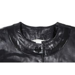 Laura Ashley Genuine Patent & Glossy Black Leather Jacket SZ M MSRP$218 Photo 2