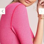 Anthropologie Anthropology by Michael Stars Shine Hot Pink Scoop Neck Top Size XS/S Short Sl Photo 5