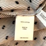 New York & Co. .|| Black/white striped dot collared button down long sleeve top Photo 10