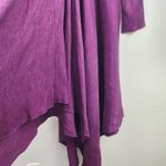 Just Cavalli Purple Dress V Neck Long Sleeve Crepe Size 38 Italian US XS NWT Photo 8
