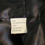 CAbi Black Genuine Leather Mock Neck Zip Front Sleeveless Vest Women's M Photo 3