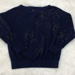Lou & grey Lou & Grey navy sweatshirt floral sequin motif Photo 0