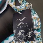 Bikinx Green and Gold Boho Print Bikini NWT Size Small Triangle Bikini Photo 11