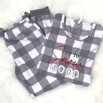PJ Couture -Gray & White Buffalo Plaid PJ’s-“Up to Snow Good”-NWT-Med. Photo 0