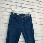 Gap 1969 Real Straight Leg Dark Wash Jeans Women’s 27 Mid Rise Classic Denim Y2K Blue Photo 2