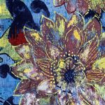 Vintage 90s Maxi Dress Cornflower Blue Sleeveless Tropical Floral Detail Medium Photo 8