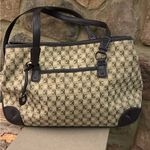 Liz Claiborne Tote Elegant Tan and Black Tote Bag CLEAN-like new Photo 4