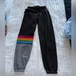 Aviator Nation  — RAINBOW STRIPE
CASHMERE LIGHT
SWEATER PANT - BLACK // CHARCOAL Photo 2