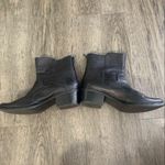 Nine West black leather zip up ankle booties Photo 3