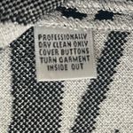 ST. JOHN Evening Knit Jacket Size 8 Black White Animal Print Embellished Jewels Photo 4