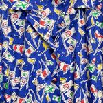 70s Vintage Carolina Maid Sz 12 Novelty Flags Print Belted MIDI Dress Blue Photo 4