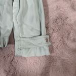 Loft ‎ Utility Jacket Lightweight Cropped Drawstring Waist Green Petite MP $119 Photo 3