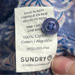 Sundry SZ 3 Large 12 Wild Floral Henley Purple Blouse Boho Top Women Long Sleeve Photo 3