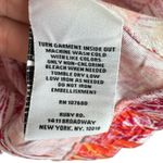 Ruby Rd. Colorful Floral Beaded Fringe Cotton Snap Up Stretch Jean Jacket Sz 12 Photo 7