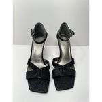 Franco Sarto ‎ Size 9 Black Dress Heels Leather Ankle Strap Sparkly Sandals Photo 4