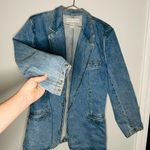 Vintage MAXILOU Light Wash Gold Studded Front Pockets Denim Jacket Size Medium Photo 4