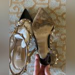 Valentino Garavani Rockstud Caged 100mm Slingback Pumps Size 37 Black and Nude Photo 5