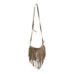 Crown Vintage Fringe Crossbody Bag Tan Boho Festival Purse‎ Brown Photo 1