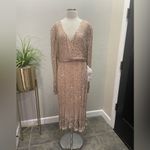 Mac Duggal NWT  Sequin Dress with Embellished Hemline and Belt 10740‎ Sz 12 $498 Photo 4