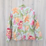 Silkland Womens Silk Blouse Size 4 Multicolor Floral Button Down Romantic Boho Pink Photo 4