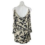 Parker 100% Silk Multicolor Cold Shoulder Long Sleeve Mini A-Line Dress Size S Photo 2