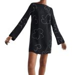 Madewell NWT  Satin Long Sleeve True Black Shift Mini Dress Women’s Size XS Photo 0